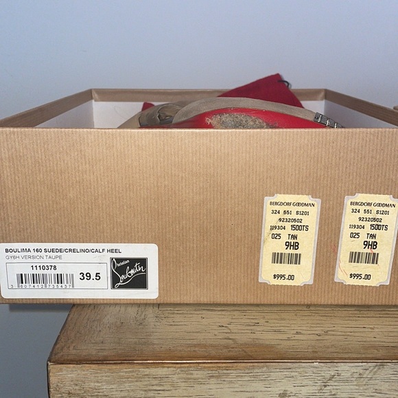 Christian Louboutin suede/crelino/calf heel, 39.5 - Picture 4 of 16